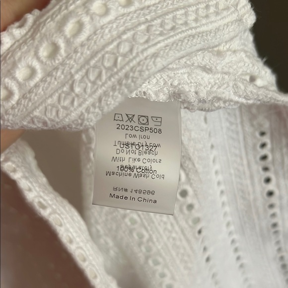 Universal Standard White Stretch Poplin Shirt Button Down Medium 18-20 - Picture 6 of 7